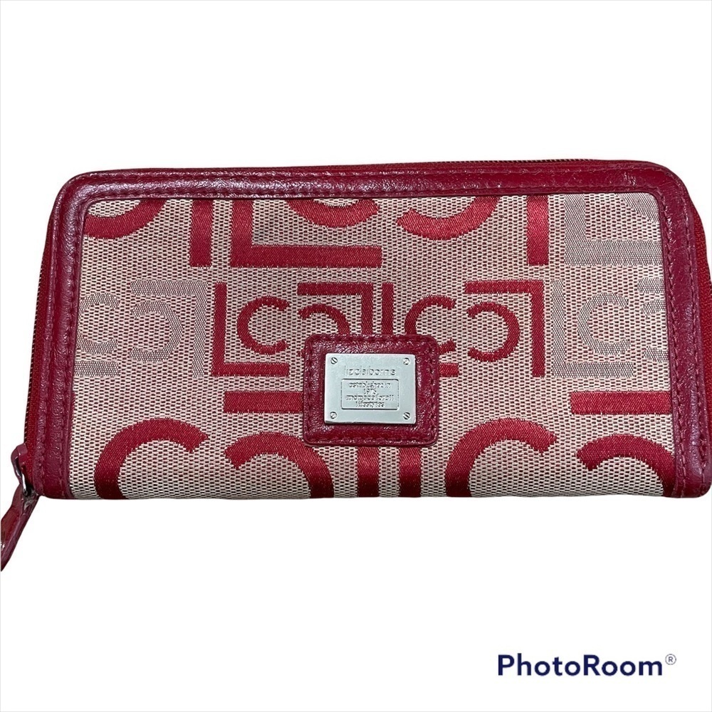 Wallet- Red Liz Claiborne Zip Up Wallet